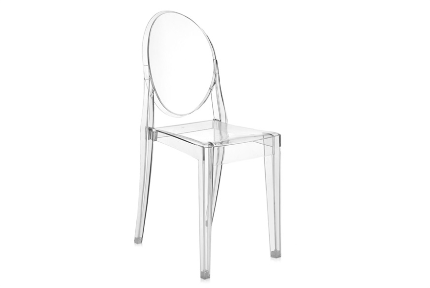 Set of Chairs Victoria Ghost transparent 4 pieces Kartell