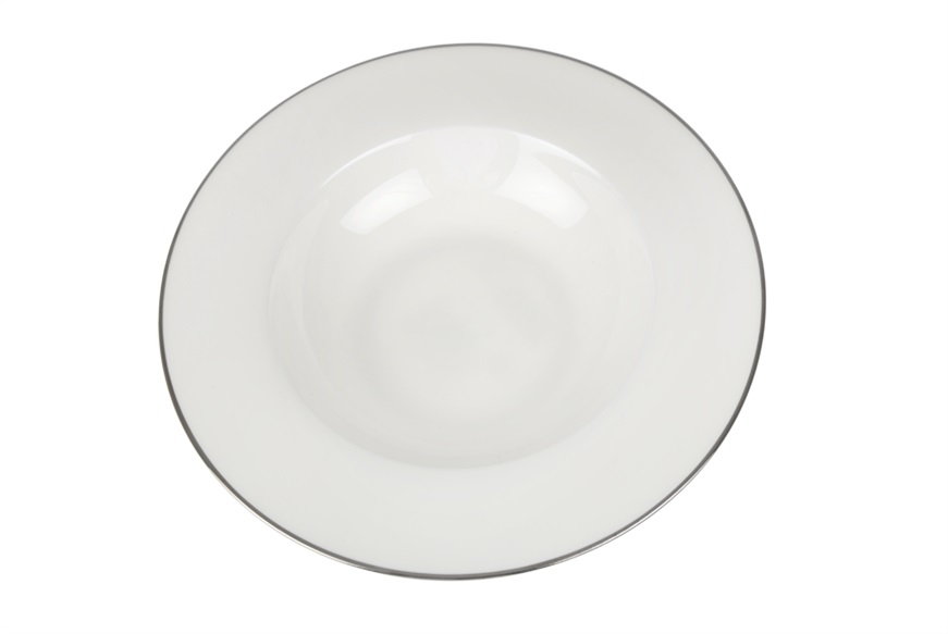 Soup plate Brillance porcelain Ligne D'Argent Rosenthal