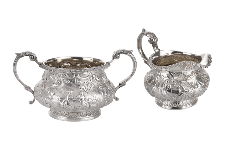 Zuccheriera e lattiera argento Londra (GB) 1828-1829 Selezione Zanolli
