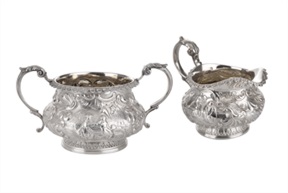 Zuccheriera e lattiera argento Londra (GB) 1828-1829