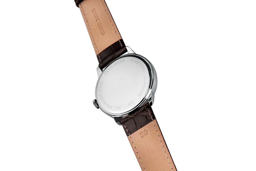 Watch steel with leather strap Aerowatch