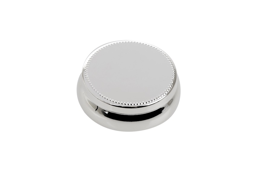 Round pill box silver beaded model Selezione Zanolli