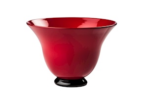 Vaso Anni Trenta vetro di Murano colore rosso