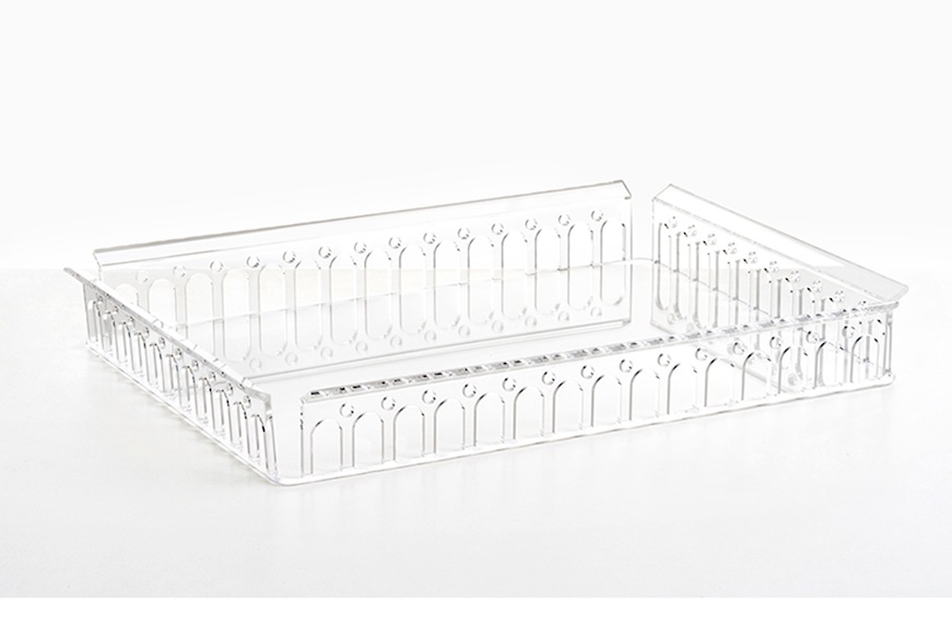 Tray Piazza crystal Kartell