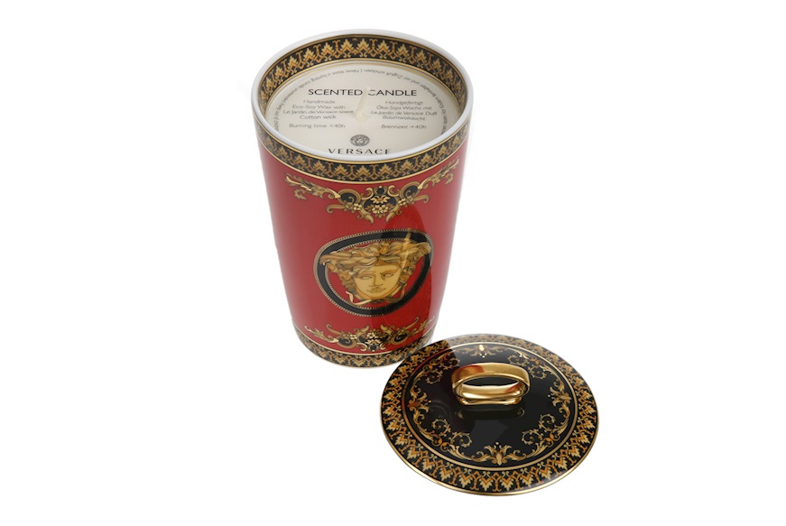 Candle holder Medusa porcelain with lid Versace