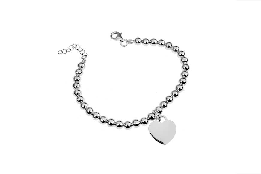 Balls bracelet silver with heart Selezione Zanolli