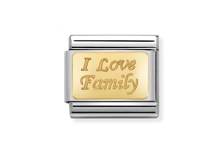 I Love Family Composable acciaio e oro Nomination