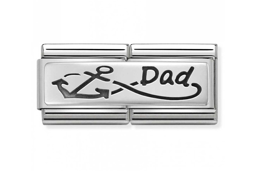 Infinito Dad Composable acciaio e argento Nomination