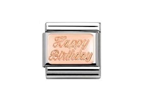 Happy Birthday Composable acciaio e oro rosa