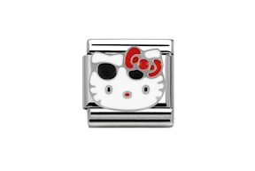 Hello Kitty Composable acciaio fiocco rosso