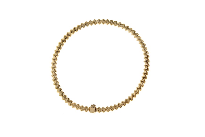 Bracciale argento dorato elastico a spirale piccolo Unoaerre