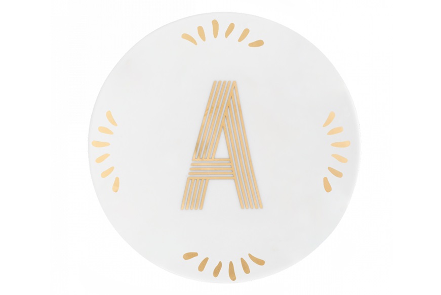 Little plate Lettering porcelain letter A Bitossi home