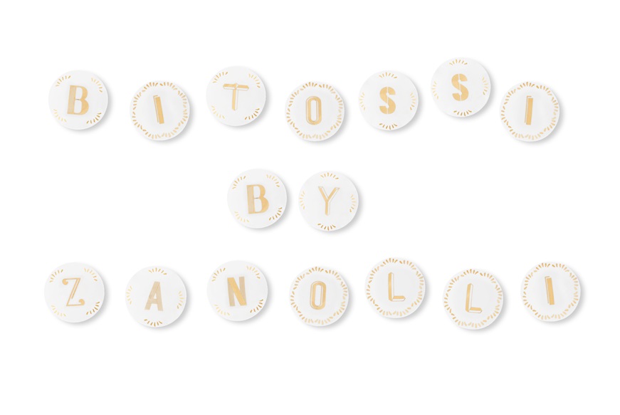Little plate Lettering porcelain letter X Bitossi home