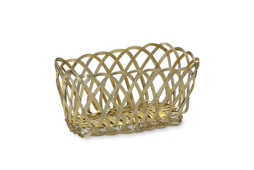 Rectangular copper basket Intreccio Bitossi home