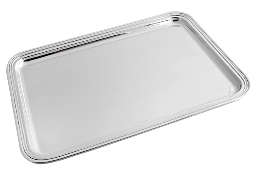 Rectangular tray silver in English style Selezione Zanolli