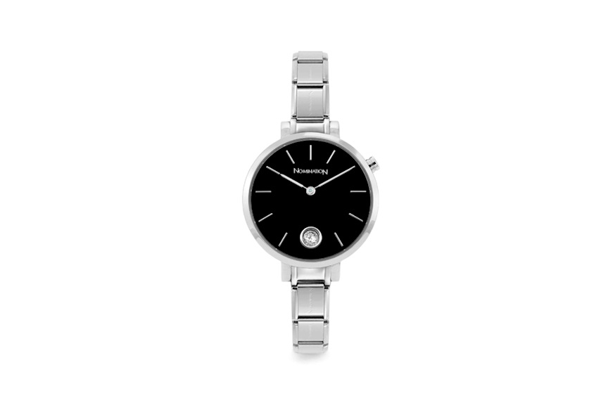 Watch Composable Time steel with black finish Nomination