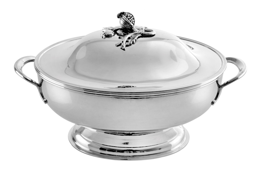 Oval soup tureen silver in English style Selezione Zanolli