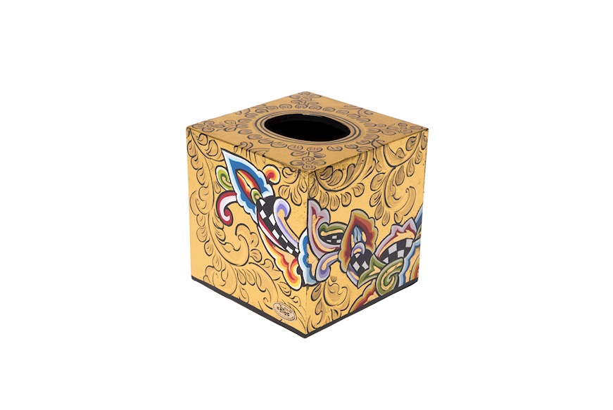 Tissue Box Square Gold hand painted Tom's Drag