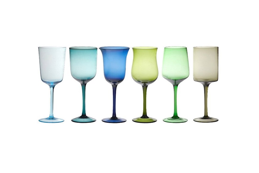 Goblet's set Diseguale 6 pieces assorted shape Bitossi home