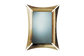 Specchio Morgana in ferro colore oro