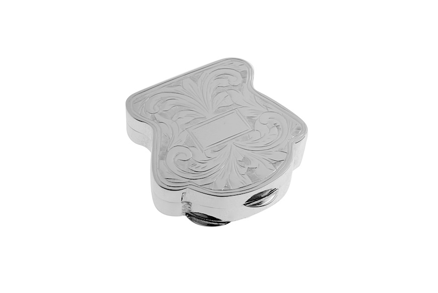 Pill box silver shaped with engraving Selezione Zanolli