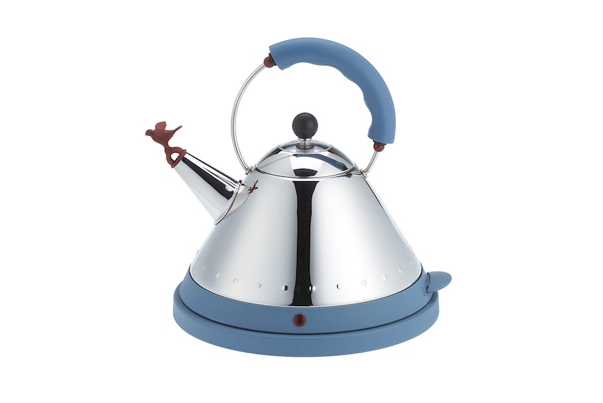 Electric kettle MG32 steel with blue handle Alessi
