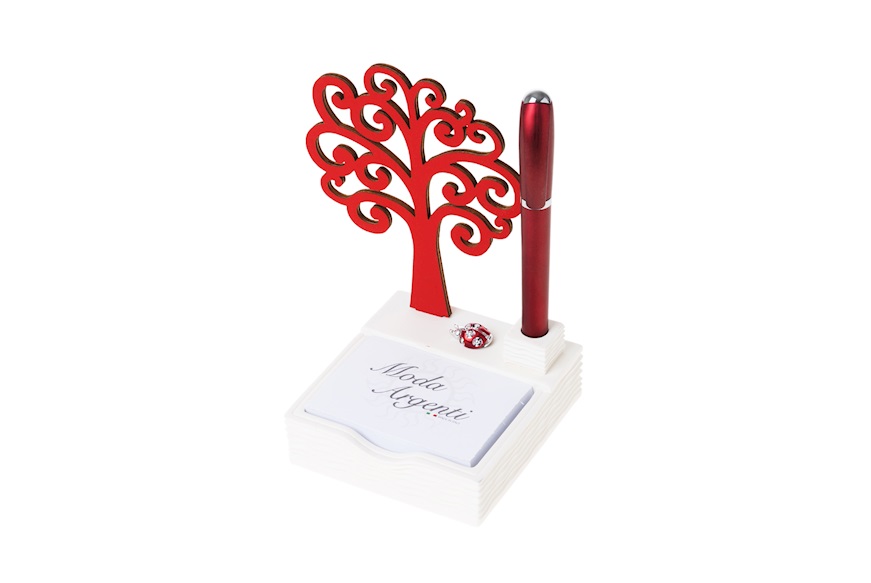 Desktop set Tree of Life post it holder and pen medium size Selezione Zanolli