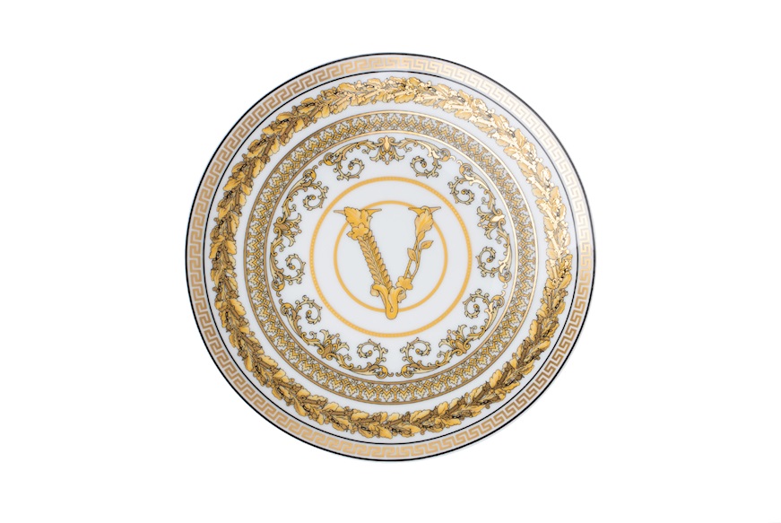 Piatto frutta Virtus Gala porcellana bianco Versace