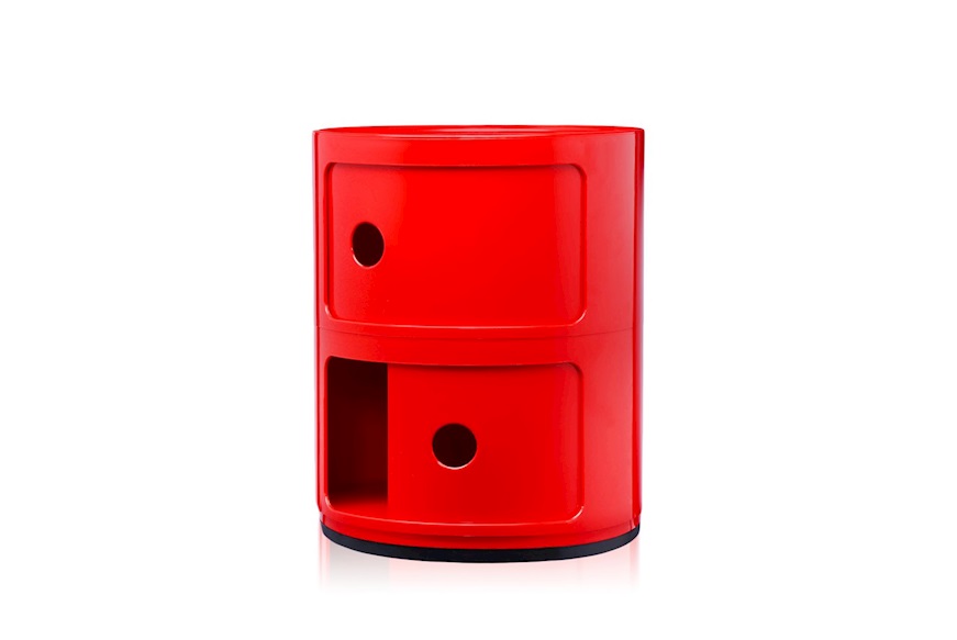Cassettiera Componibile a due elementi colore rosso Kartell