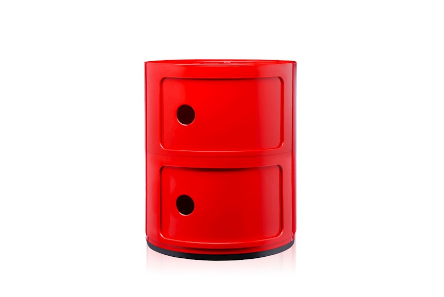 Cassettiera Componibile a due elementi colore rosso Kartell