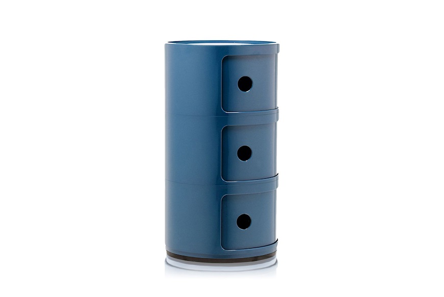Cassettiera Componibile a tre elementi colore blue Kartell