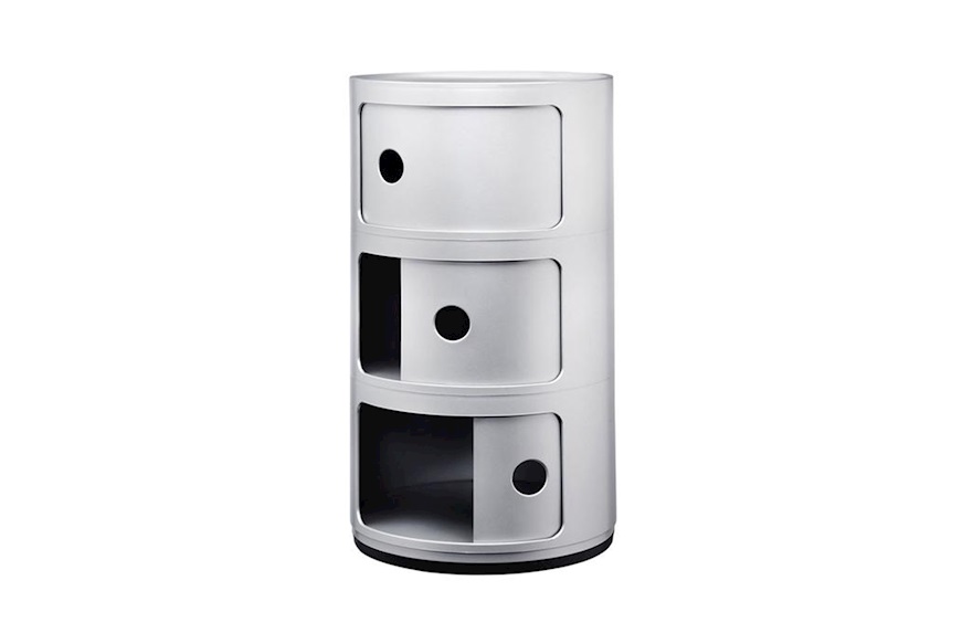 Drawer Componibile three elements silver Kartell