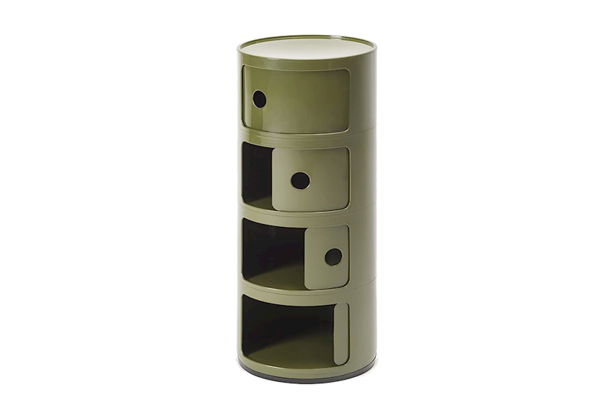 Cassettiera Componibile a quattro elementi colore verde Kartell