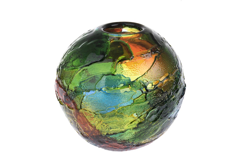 Vaso Geacolor vetro di Murano multicolore Venini