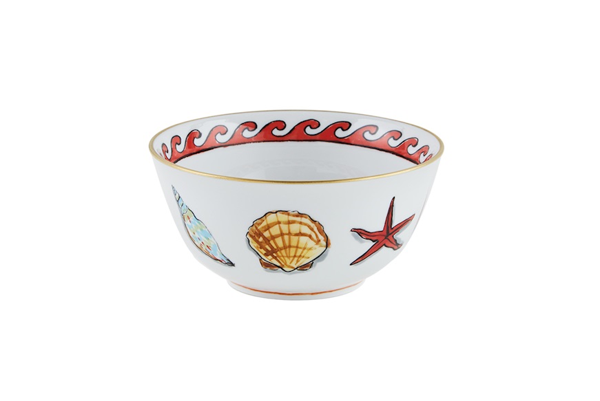 Round bowl Il viaggio di Nettuno porcelain white Richard Ginori