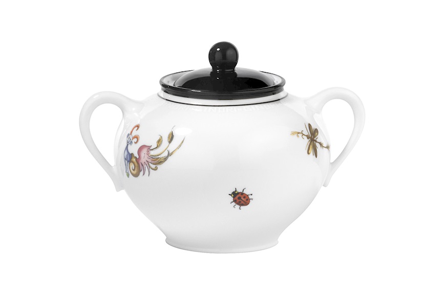 Sugar bowl with lid Arcadia Bianco porcelain Richard Ginori