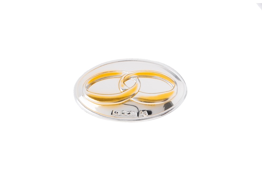 Placca ovale argento bilaminato 50° Anniversario di Matrimonio Selezione Zanolli