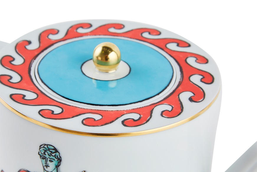 Teapot Il viaggio di Nettuno porcelain white Richard Ginori