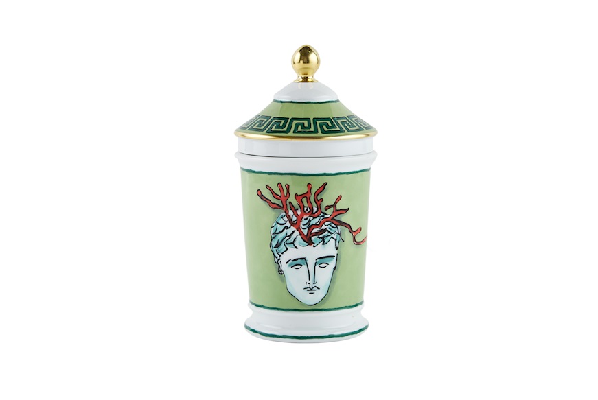 Vase Il viaggio di Nettuno porcelain moss green Richard Ginori