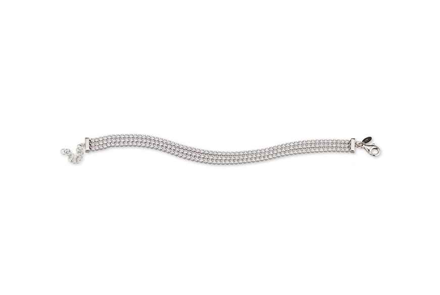 Bracelet Luce silver 3 strands with zircons Sovrani