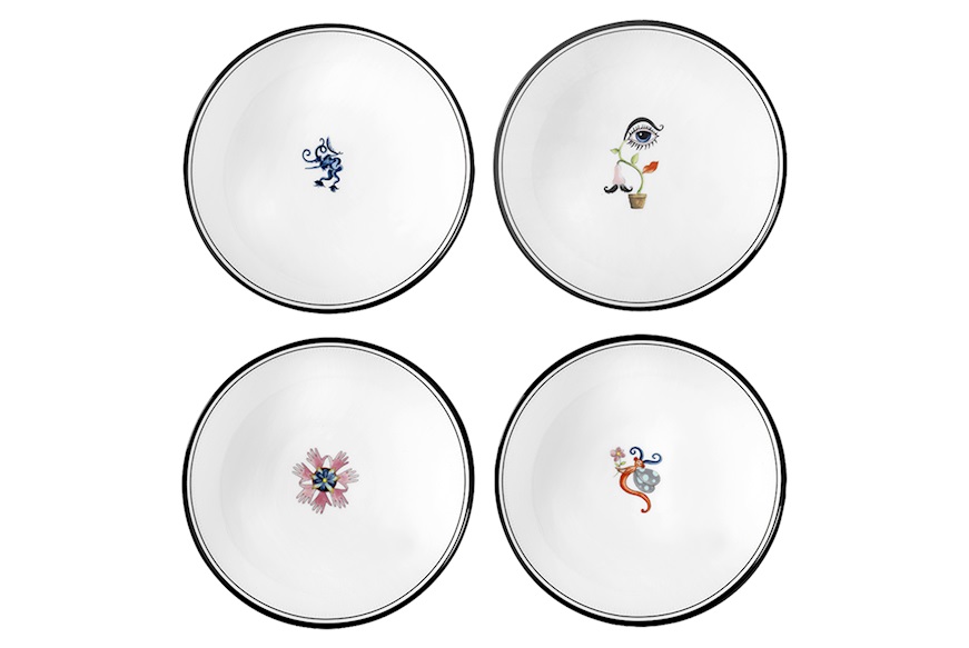 Bowl set Arcadia Bianco porcelain 4 pieces Richard Ginori