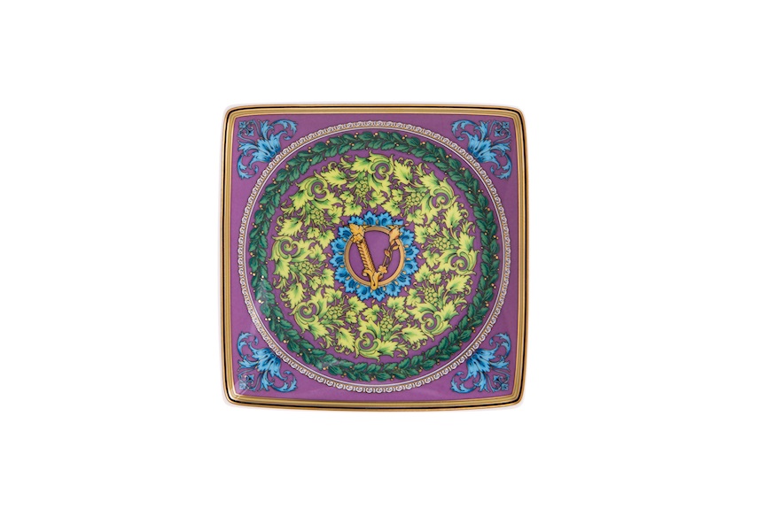 Piattino Barocco Mosaico porcellana con ciuffo portaconfetti Versace
