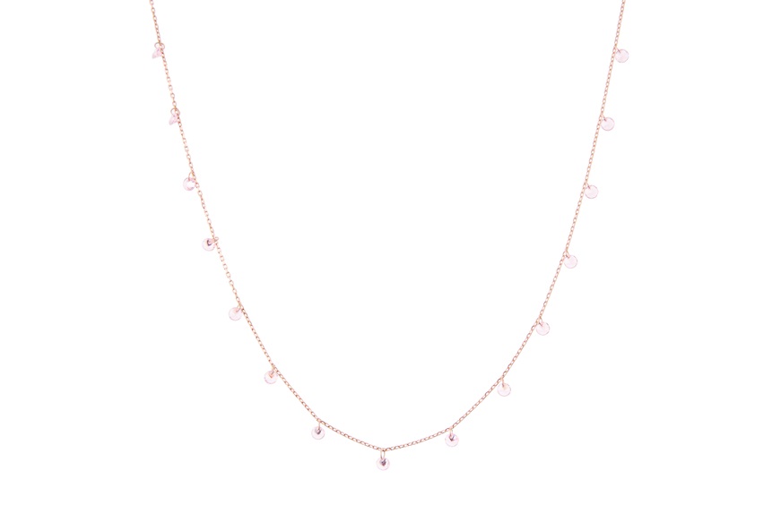 Necklace silver with pink zircons Selezione Zanolli