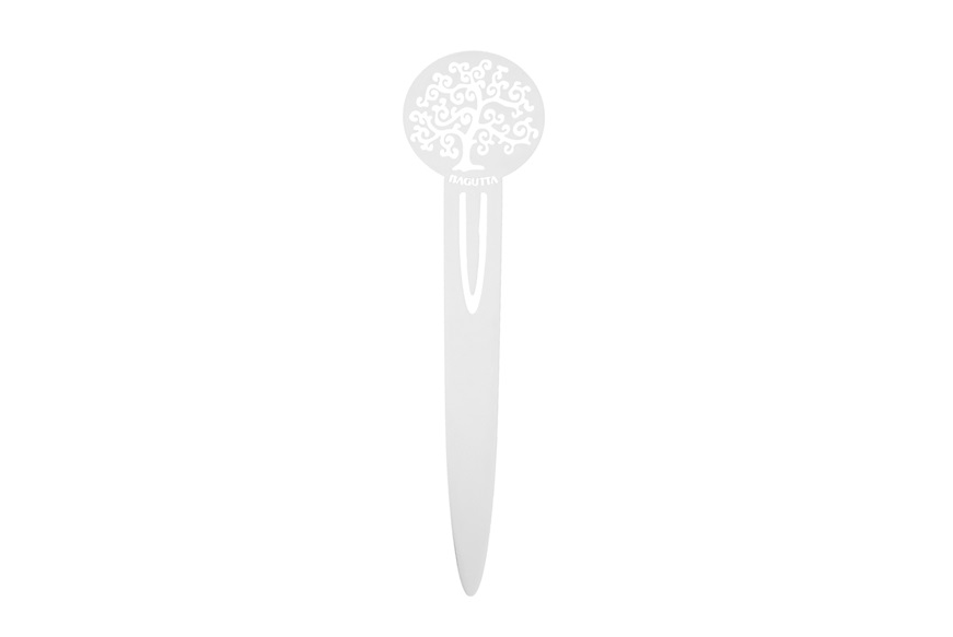 Tagliacarte e Segnalibro Albero della Vita silver plated con ciuffo portaconfetti Selezione Zanolli