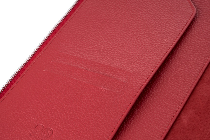 Document bag Zip Around leather red Selezione Zanolli