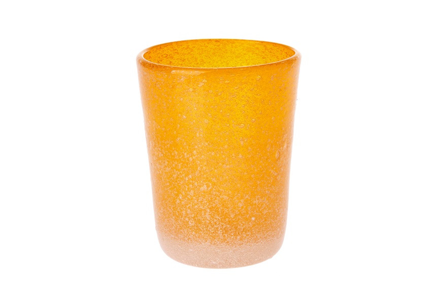 Bicchiere giallo mandarino Memento