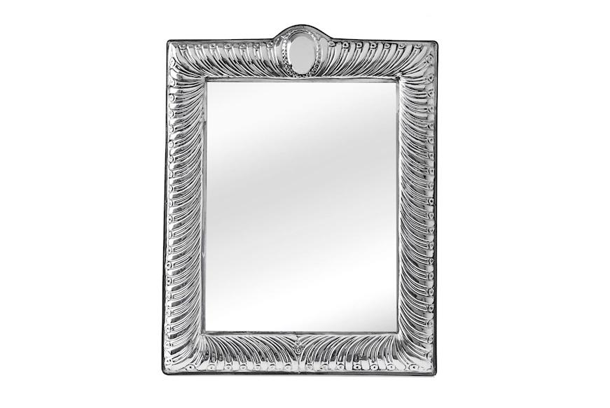 Mirror Paola silver with engraved band Selezione Zanolli