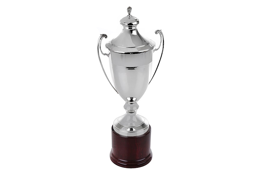 Sport trophy silver with lid and handles Selezione Zanolli