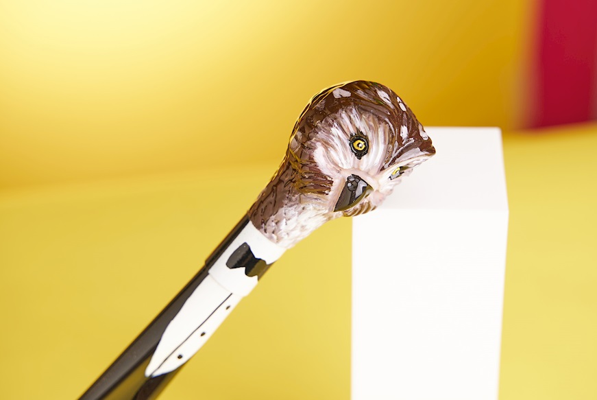 Shoehorn Owl hand-painted Selezione Zanolli