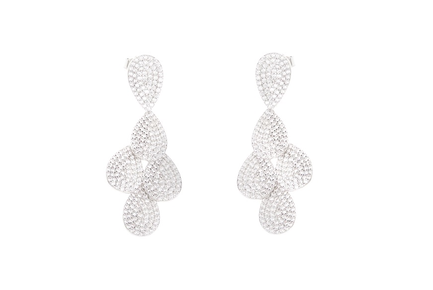 Earrings Luce silver with cubic zirconia Sovrani